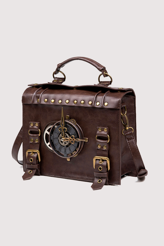 Street Vintage Patchwork Rivets Metal Accessories Decoration Bags
