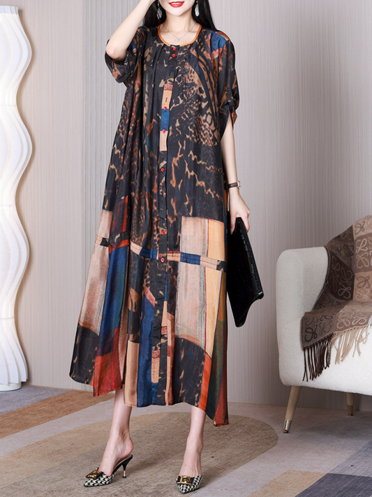 Let Her Go Round Neck A-line Dress