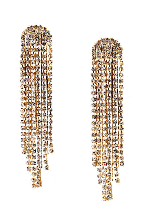 Crystal Tassel Hanging Earrings