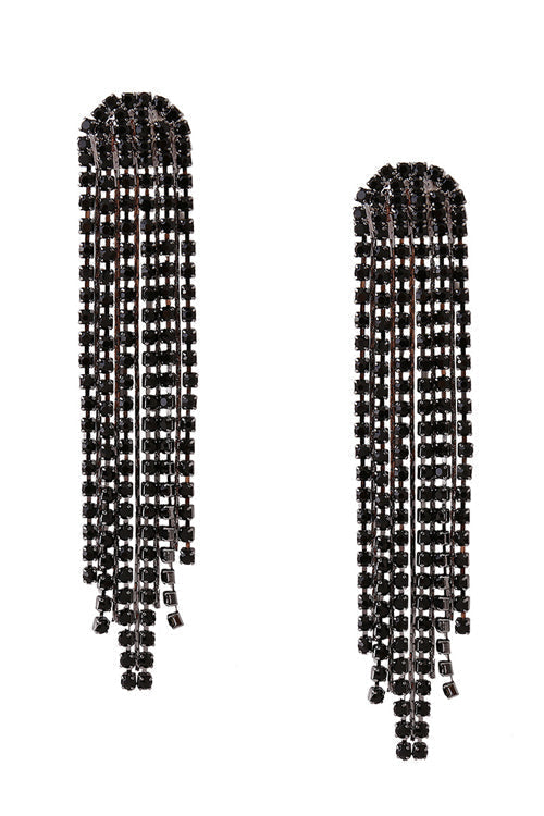 Crystal Tassel Hanging Earrings