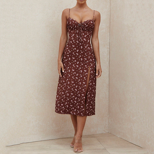 Amina Luxe Women's Summer Floral Wedding Guest Strap Dress 2024 Everyday Edit