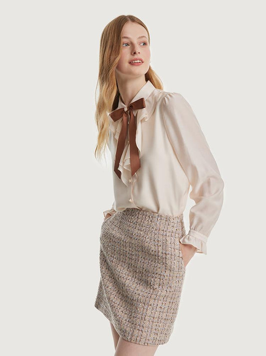A-line Tweed Mini Skirt
