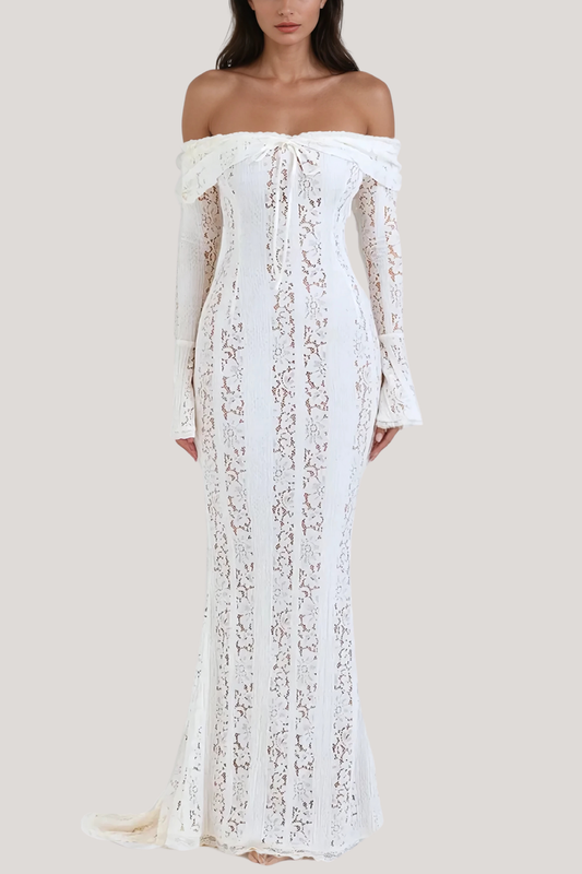 Lana Off - Shoulder Lace Maxi Dress