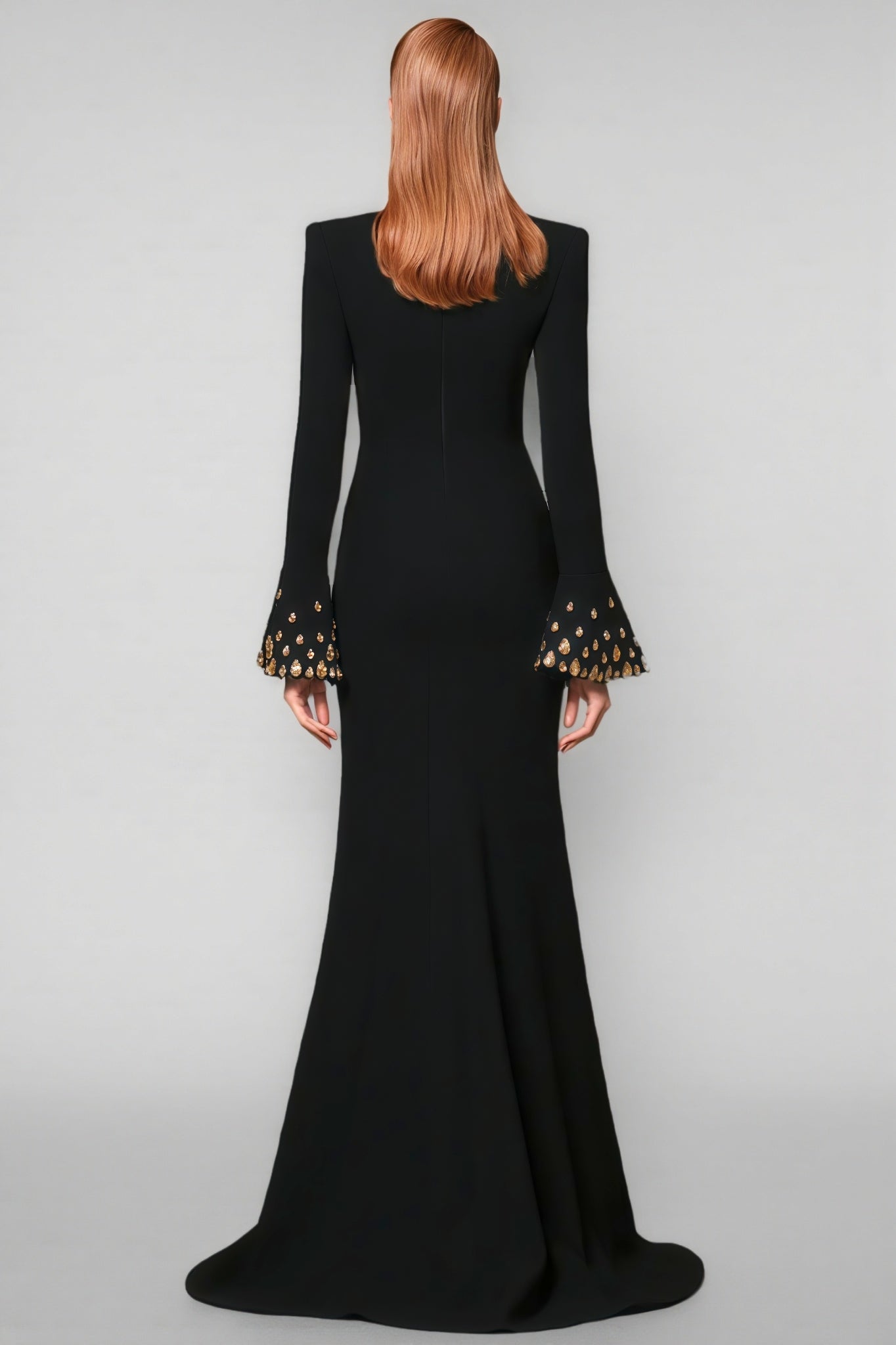 Charlie Flared Sleeve Studded Maxi Dress