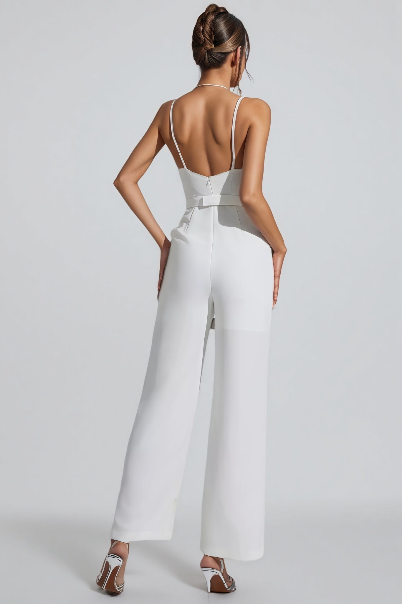 Jorda Beaded Sequin Halter Jumpsuit