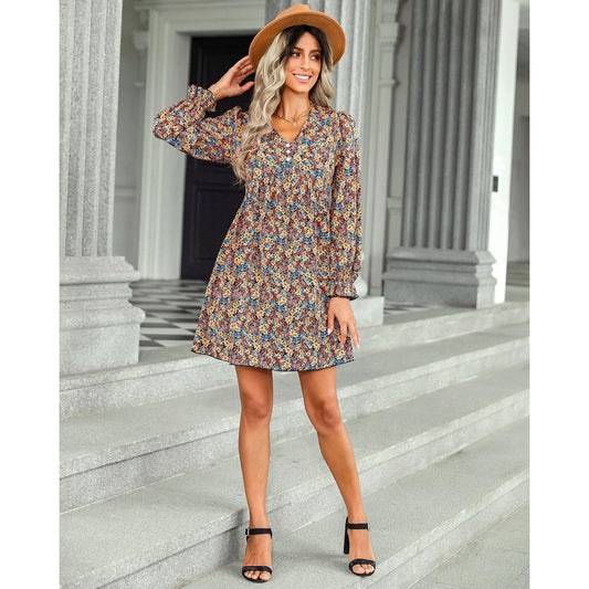 Rainstone Floral Ruffle Tie Dress FINAL