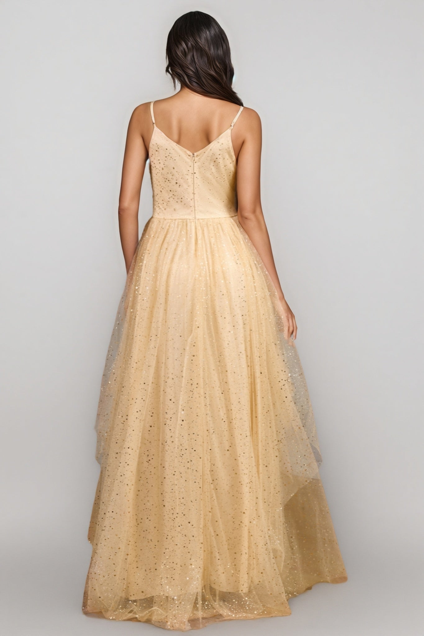 Ilian Halter V-Neck Sequin Maxi Dress