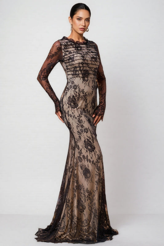 Remington Mesh Fishtail Maxi Dress