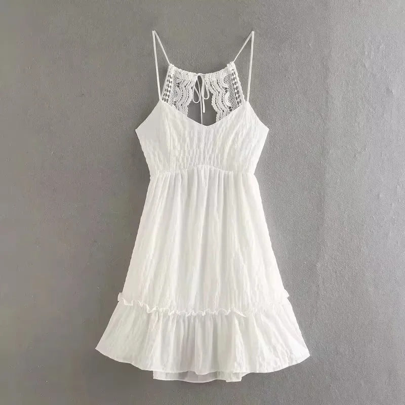 Connolly Ruffle Tiered Tie Babydoll Dress