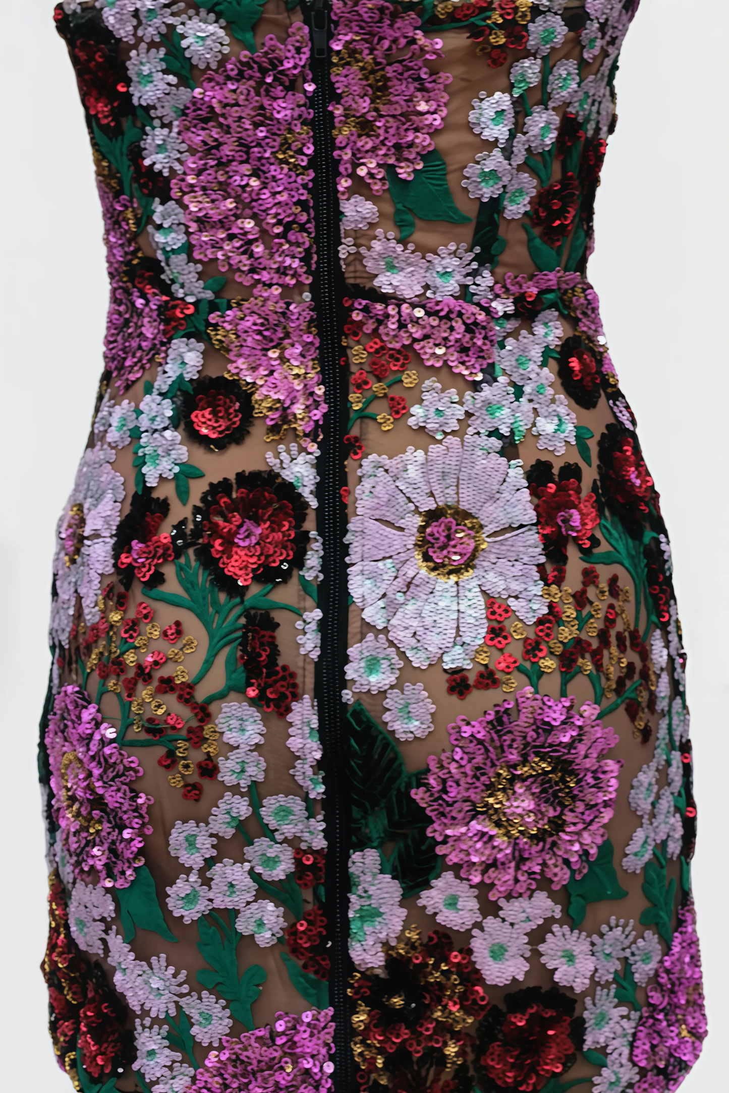 Zaelyx Pink Sequin Multi Mini Dress