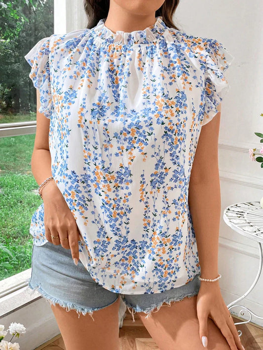 Bohemian Floral Vneck Tshirt