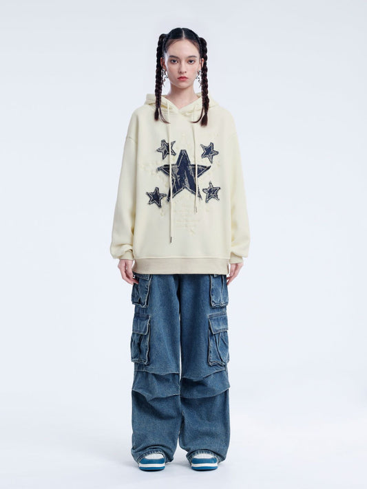 Applique Embroidery Star Hoodie