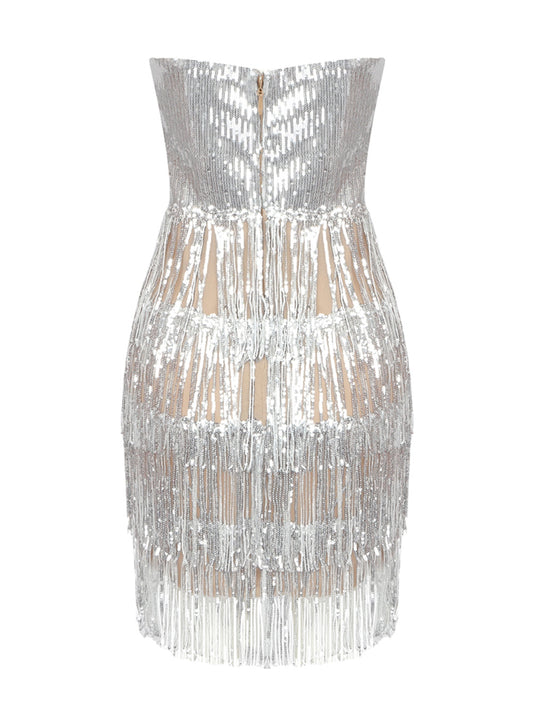 ANGE Fringes Mini Dress