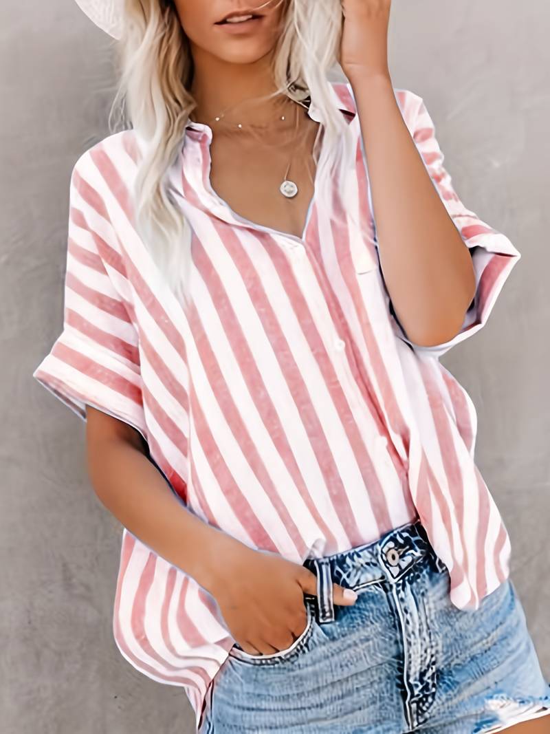 Jenny Chic Striped Dress Shirt Elevated Occasion Wear