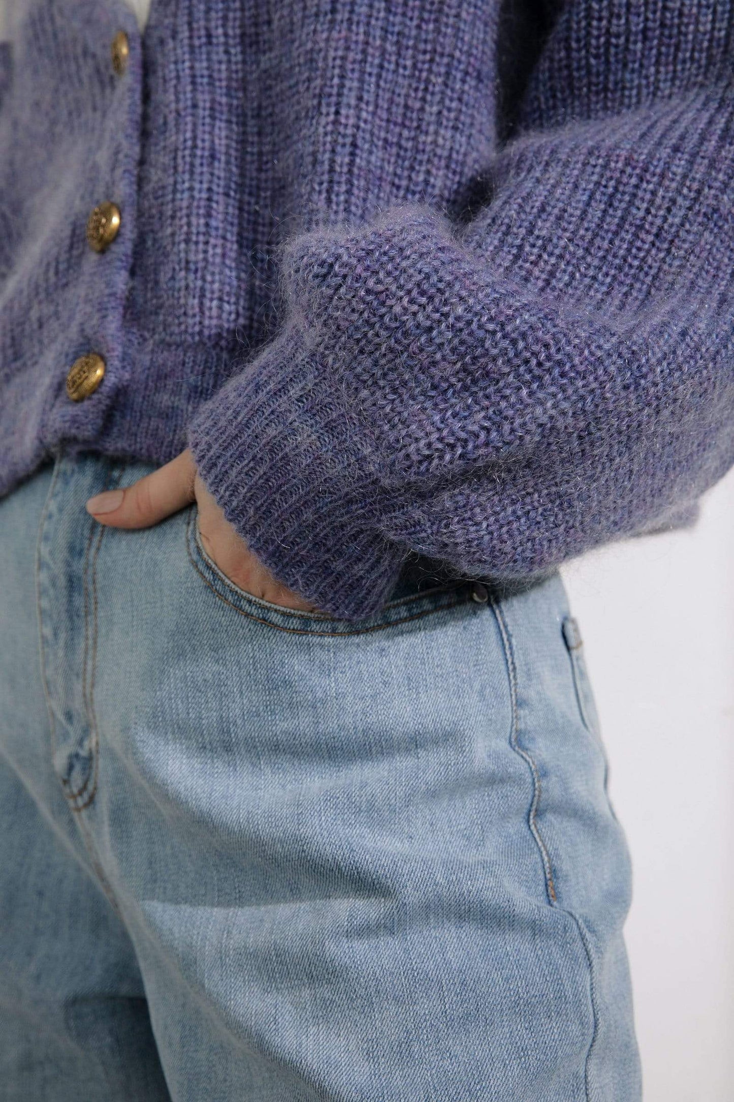 Elsie Purple Oversized Cardigan