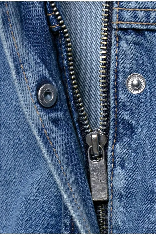 Belted Patchwork Denim Jacket