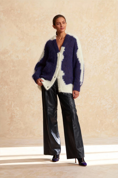 Ethereal New Casual Halffront Fleece Blend Long Sweater