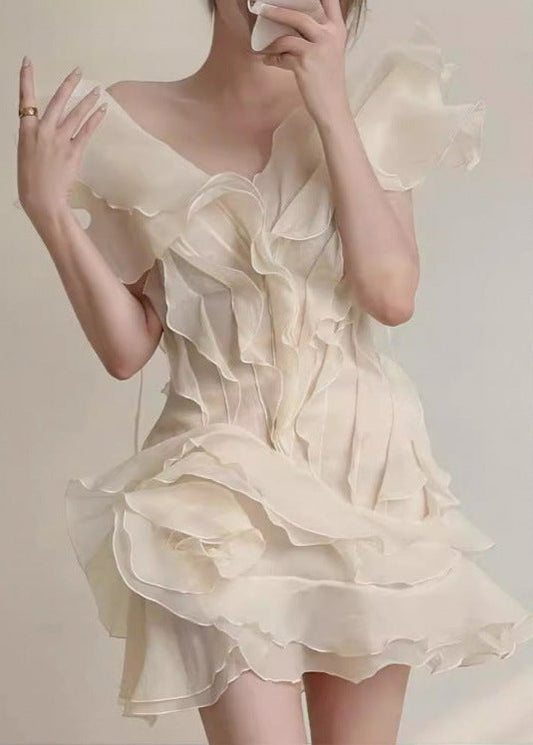 Aurelia Ruffled Organza Mini Dress