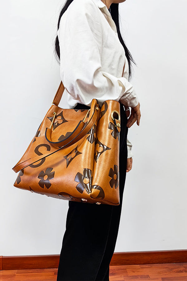 Stylish and Casual Large-capacity Embossed Shoulder Bag
