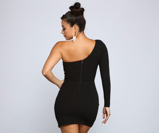 Lalana Formal One Shoulder Mini Dress