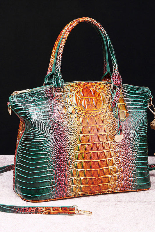 Retro Multi-color Crocodile-patterned Handbag/crossbody Bag