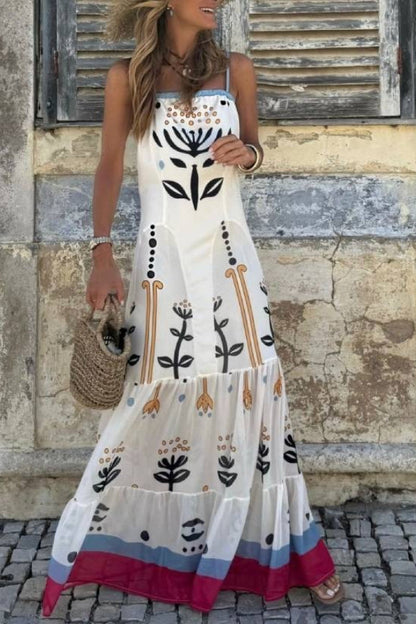 Spectacular Tulle Dress with Printed Bodice and Adjustable Straps