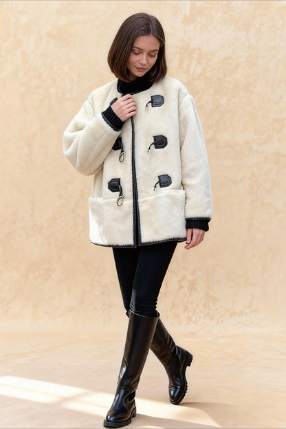 Cashmere Metal Snap Cardigan Coat