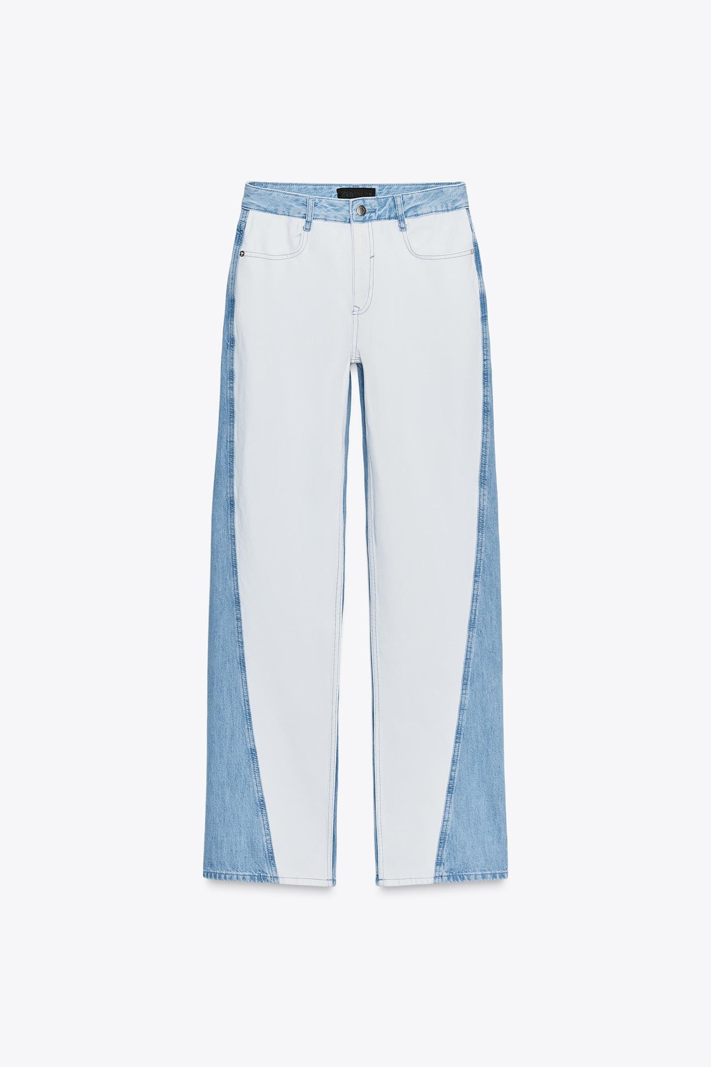 STRAIGHT LEG MID-RISE COMBINED JEANS