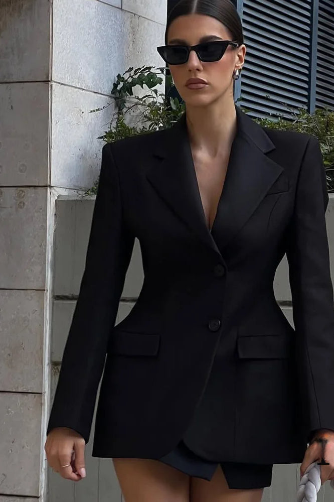 Elegant Fitted SingleButton Blazer