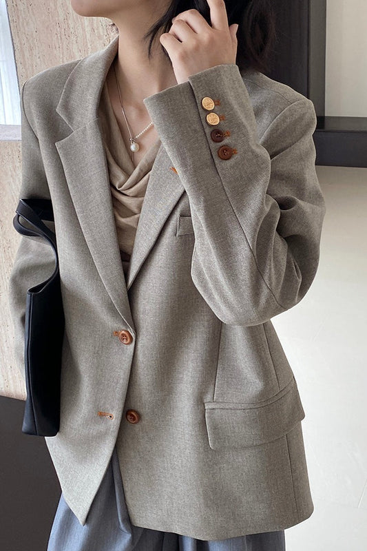Elevated Casual Peak Lapel Blazer