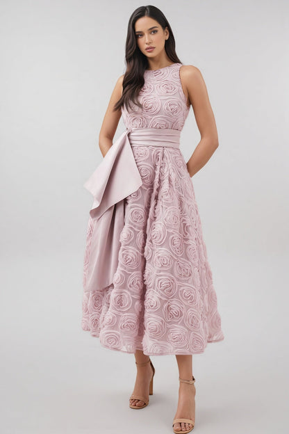 Ethel 3D Floral Sleeveless Midi Dress