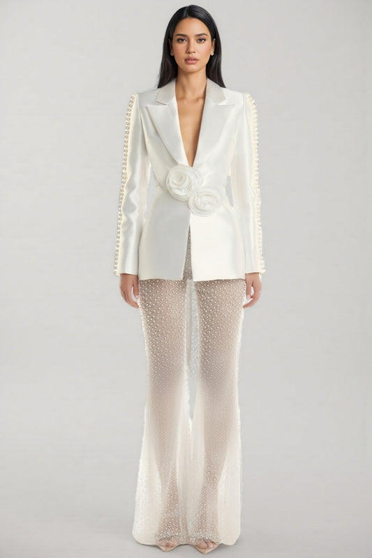 Becky Pearl Sequin Mesh Pants