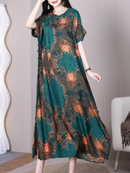 Beautiful Life Round Neck Short Sleeves A-line Dress