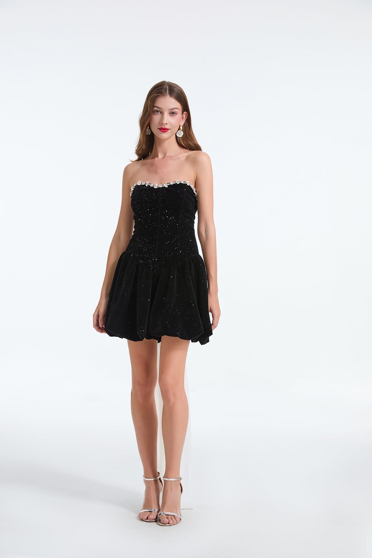 Formal Sleeveless Zipper Bow Boning Dress
