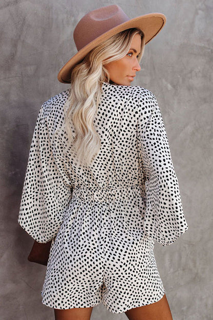 In The Moment Short Sleeve Printed Romper - 2 Colors