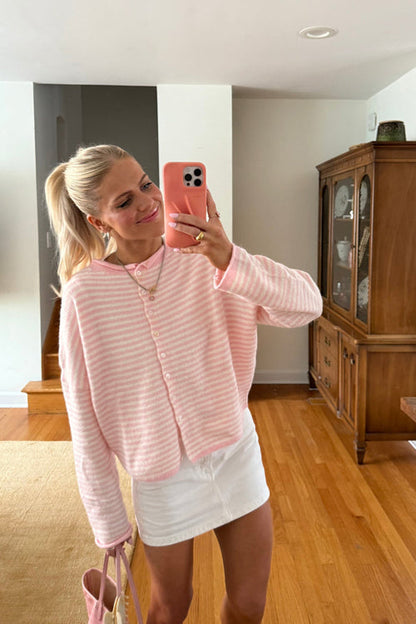 Attractively Cozy Soft Striped Knit Cardigan - 6 Colors