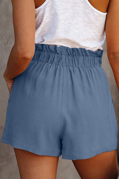 Fashion Casual Solid With Belt Loose High Waist Wide Leg Bottoms