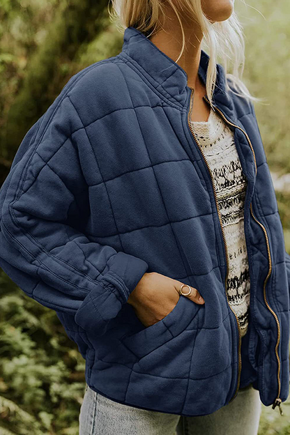 Casual Solid Pocket Zipper Mandarin Collar Outerwear(11 Colors)