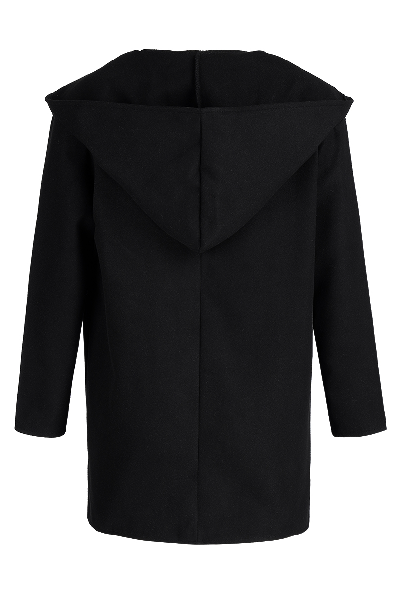 Casual Elegant Solid Patchwork Buttons Hooded Collar Outerwear(7 Colors)