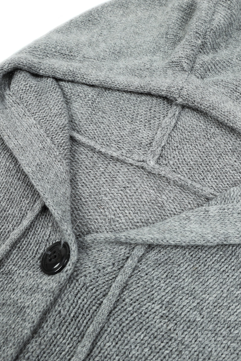 Casual Solid Buttons Hooded Collar Cardigans(8 Colors)