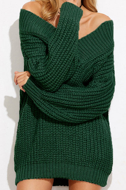 Sexy Casual Solid Patchwork V Neck Sweaters(3 Colors)
