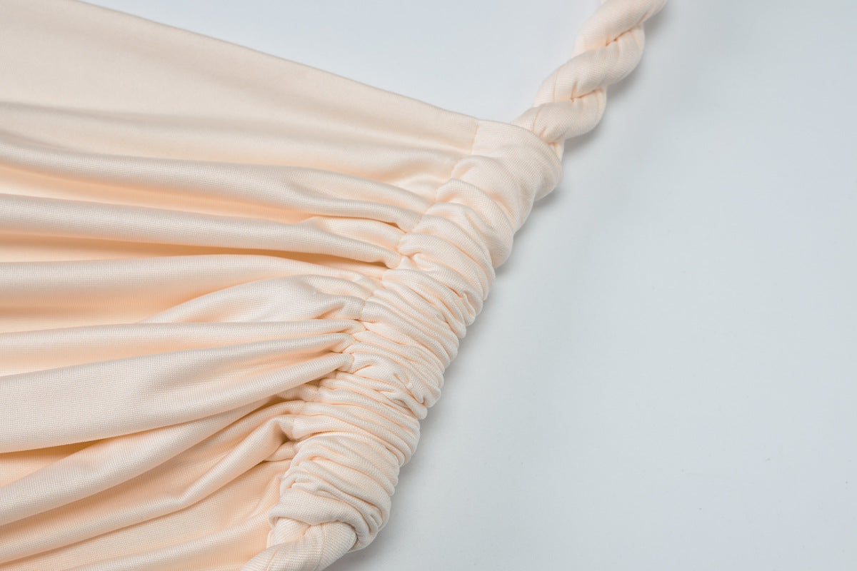 Delia Asymmetrical Dress Beige