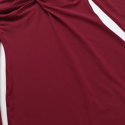 Crimson Kiss Mini Bodycon Dress Maroon