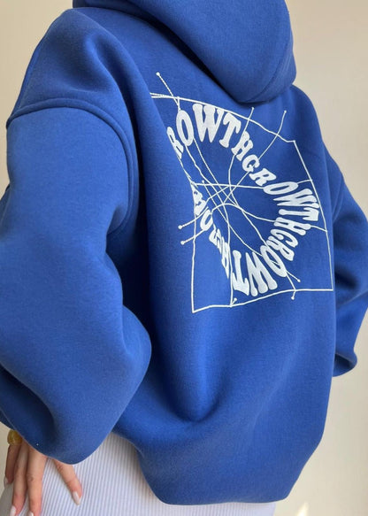 Casual Logo Hoodie - Oversized Long Sleeve Comfort