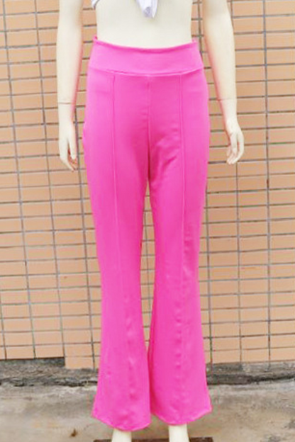 Casual Daily Solid Color Patchwork High Waist Solid Color Bottoms(4 Colors)