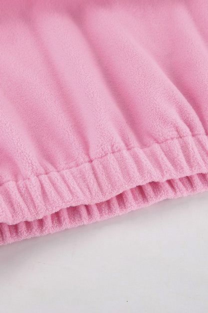 Polar Fleece Lapel Zip-up Sweatshirt