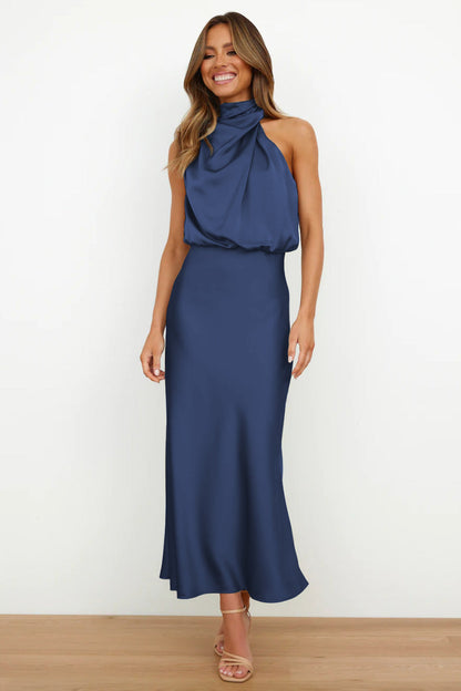 Marcela Aesthetic Satin Evening Dress Premium Wardrobe Essential
