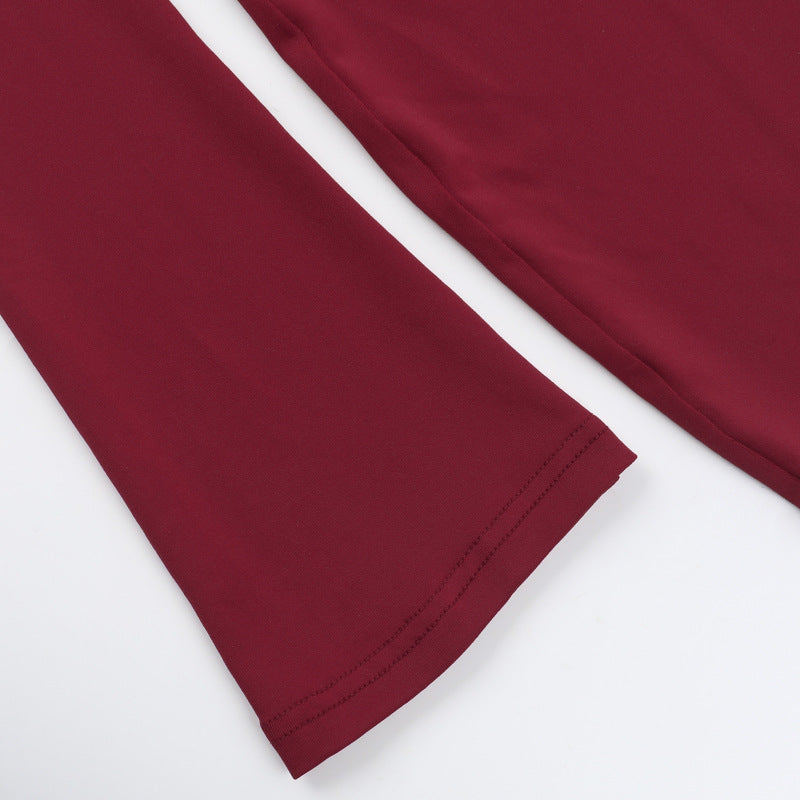 Crimson Kiss Mini Bodycon Dress Maroon