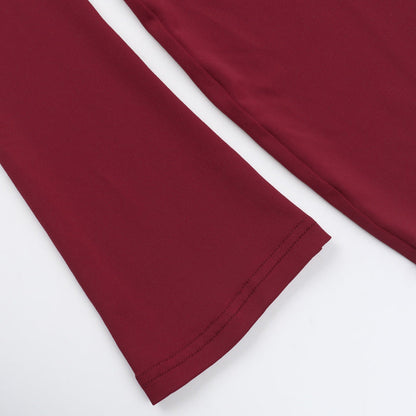 Crimson Kiss Mini Bodycon Dress Maroon