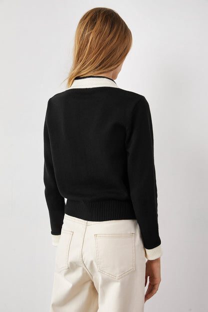 Adelyn Black Pocketed Cardigan
